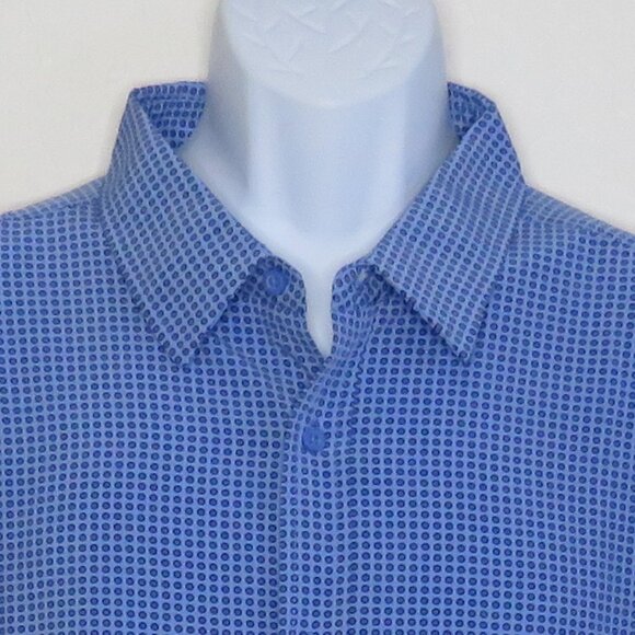 Haggar* Men's Short Sleeve Button Down Curved Hem Chest Pocket Shirt~ Size XXL - Picture 10 of 11